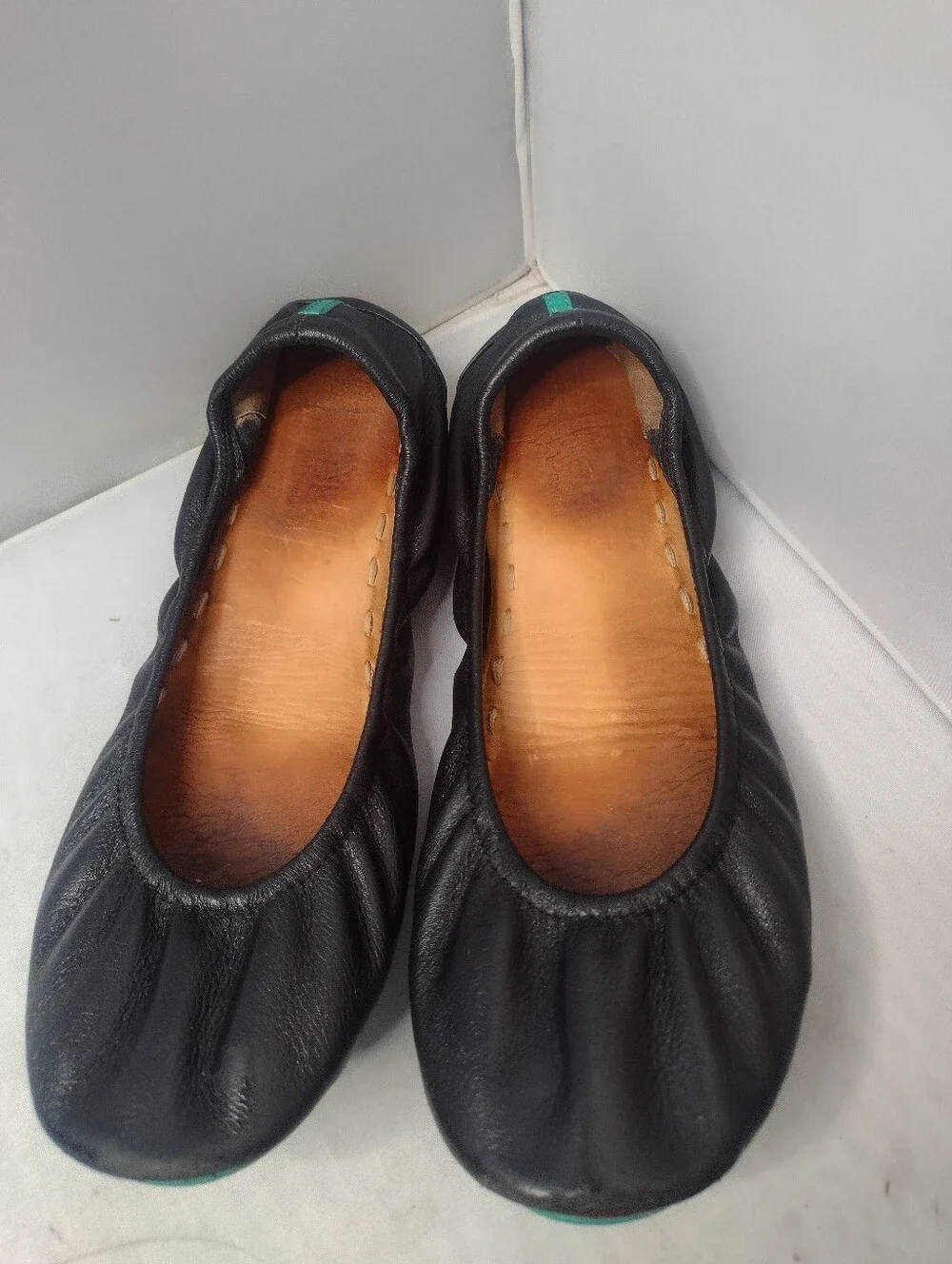 Tieks Women's Black Leather Ballet Flats Size 7 Shoes A21